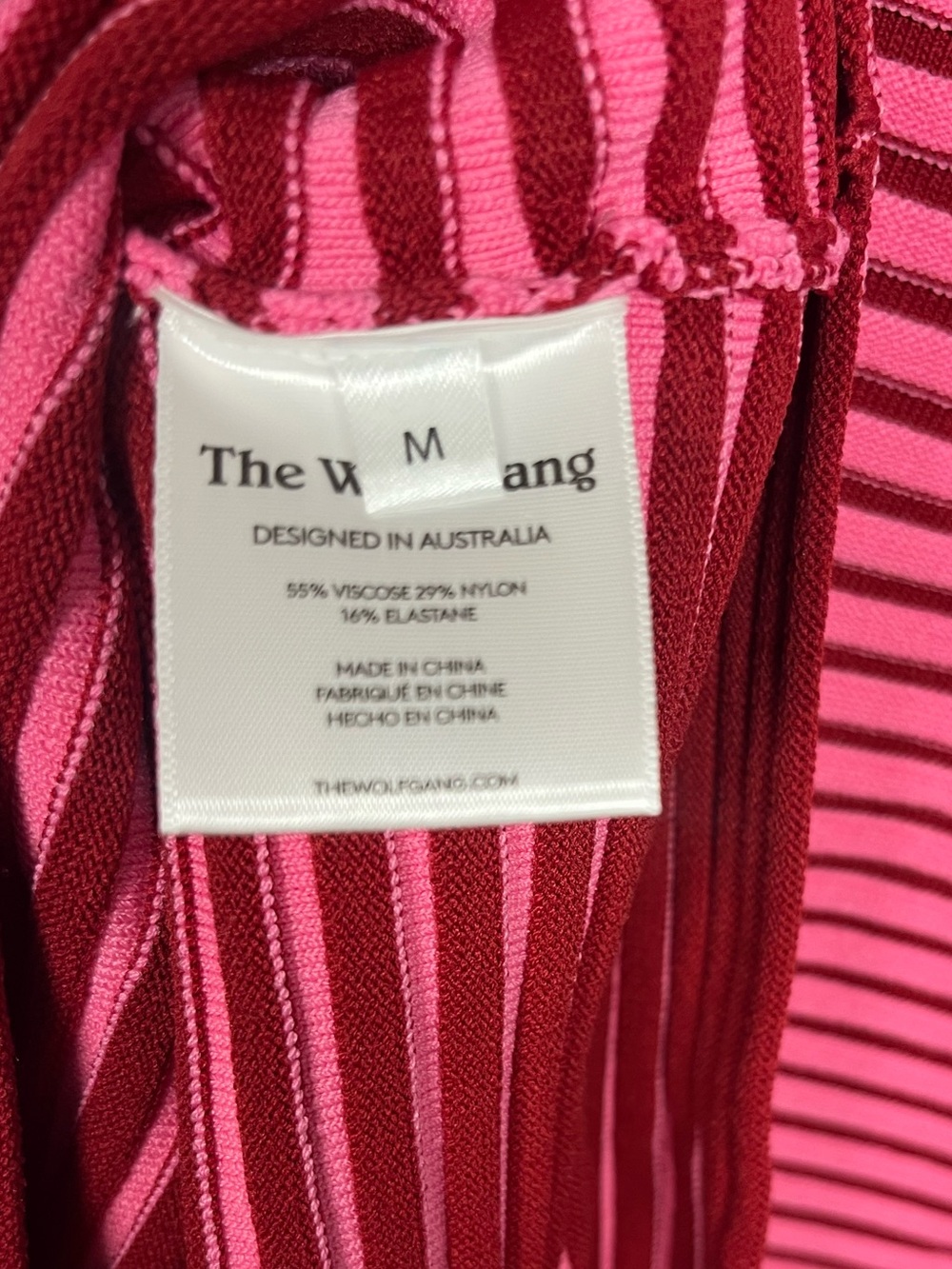 The wolf gang NWT sunmor knit striped tube maxi dress color candy sz m - Picture 8 of 8